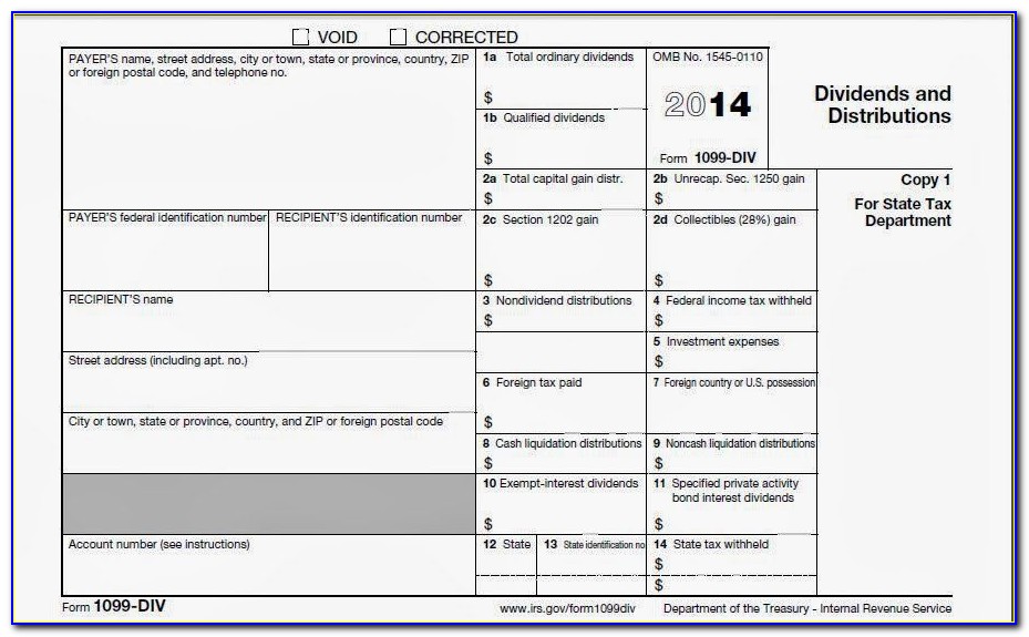 2014 Form 1099 Misc Template