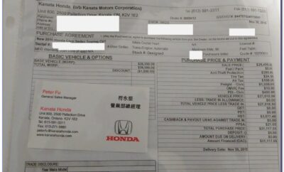 2018 Honda Accord Dealer Invoice