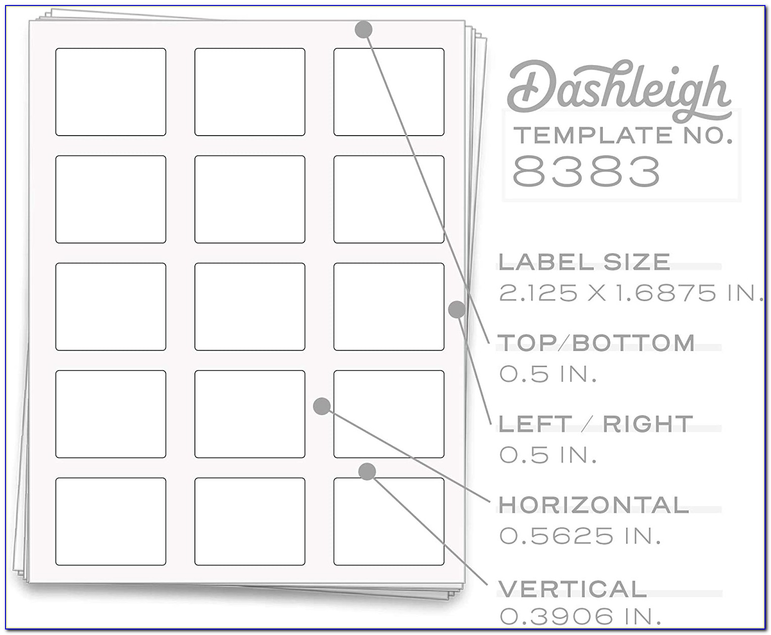 2125 X 16875 Label Template