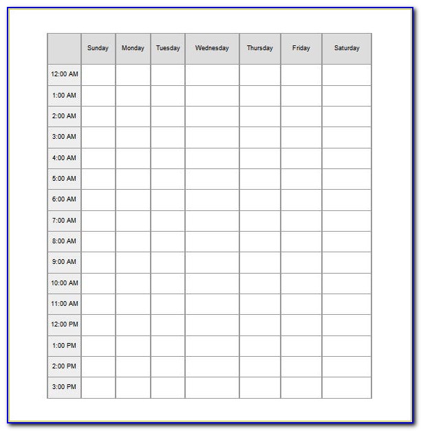 24 Hour Shift Schedule Template Download