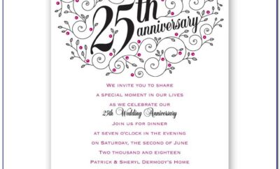 25 Wedding Anniversary Invitations Templates