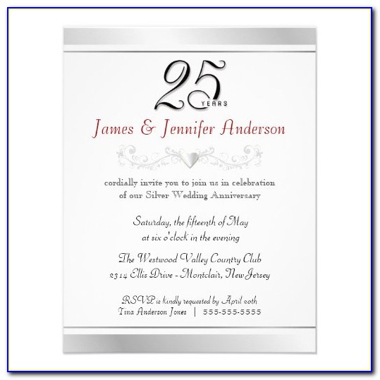 25th Birthday Invitation Templates For Her
