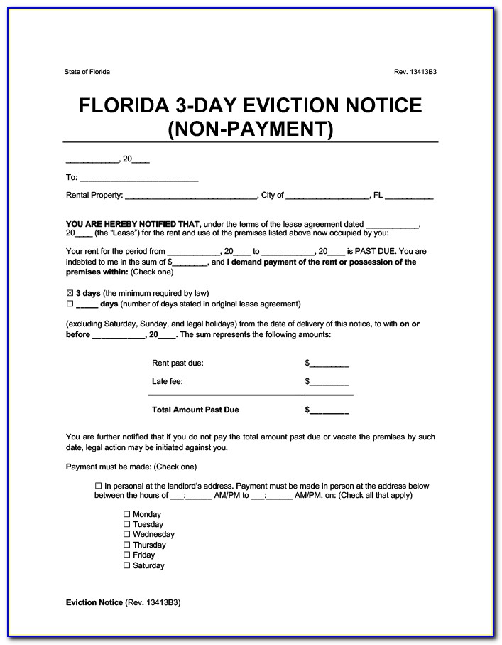 3 Day Eviction Notice Form Download