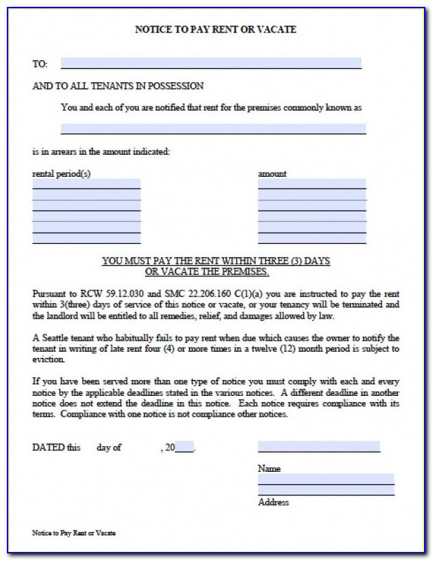 3 Day Eviction Notice Form Free Download