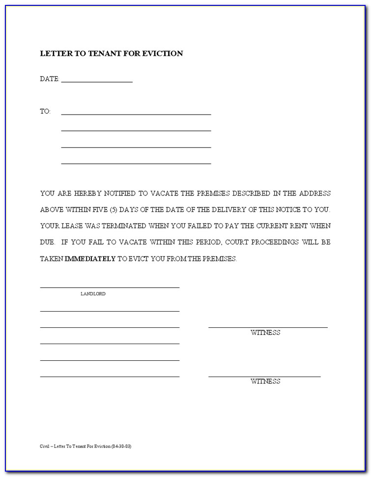 30 Day Eviction Notice Form Oregon