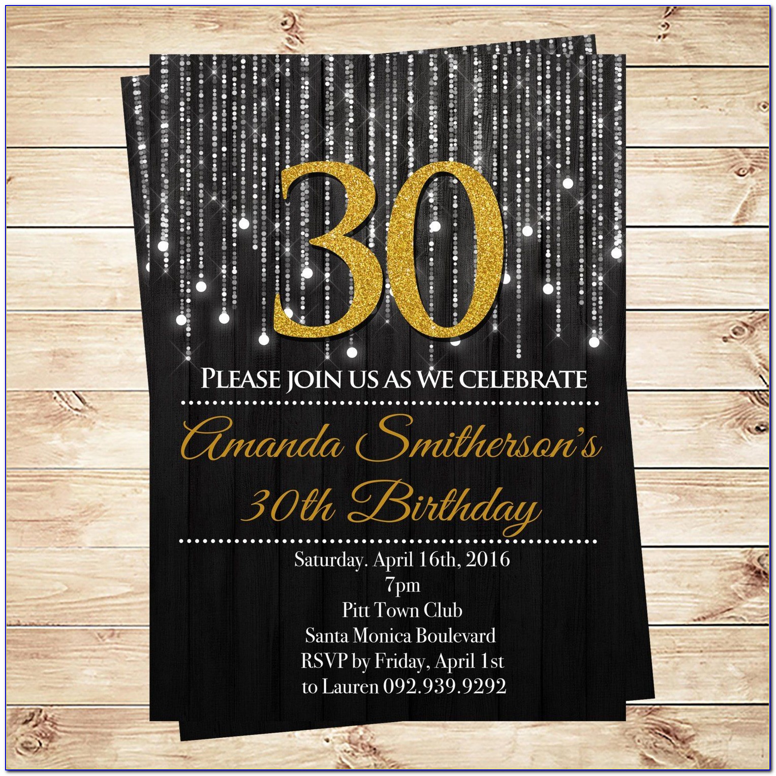 30th Birthday Invitation Templates For Her