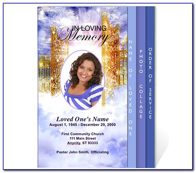 4 Page Graduated Funeral Program Template Free