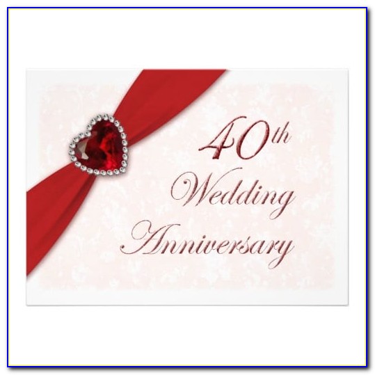 40th Wedding Anniversary Invitation Templates Free