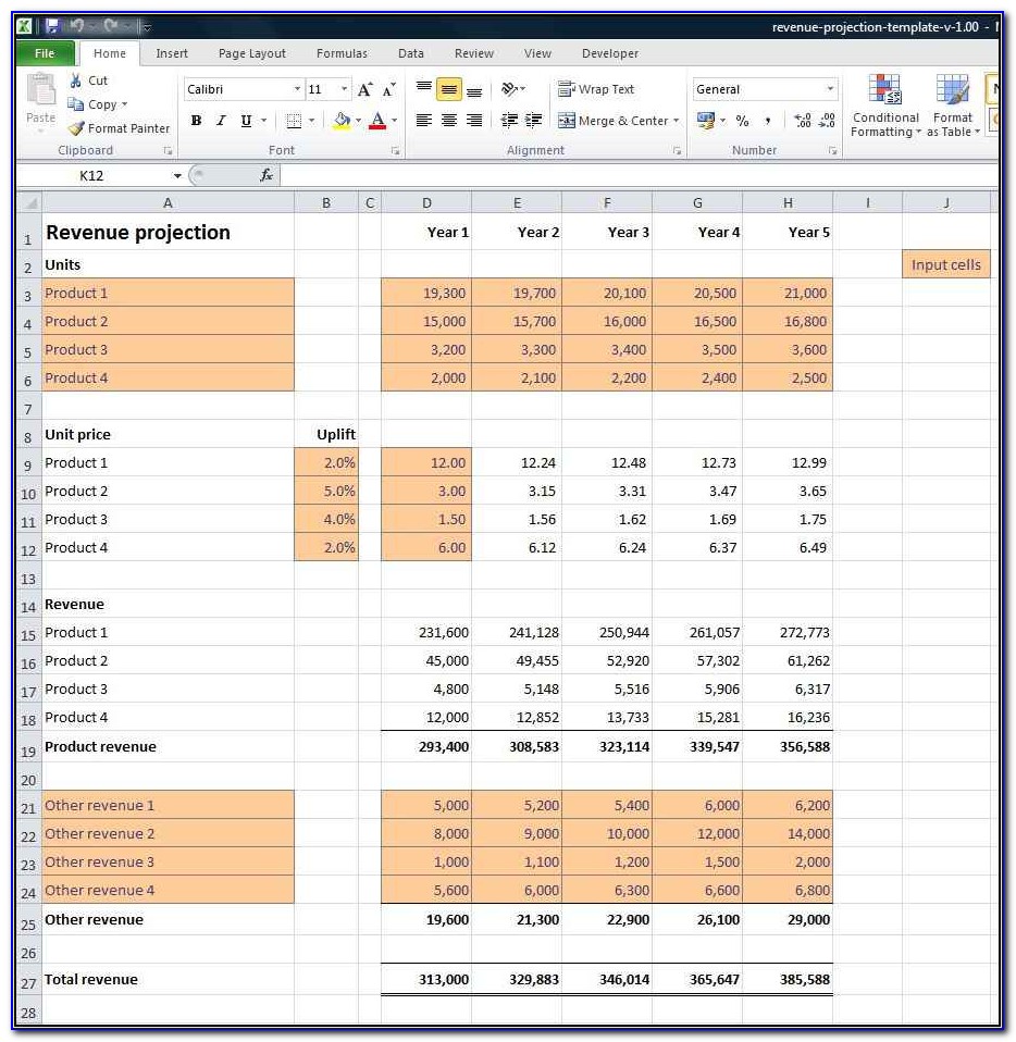 5 year business plan template excel free download