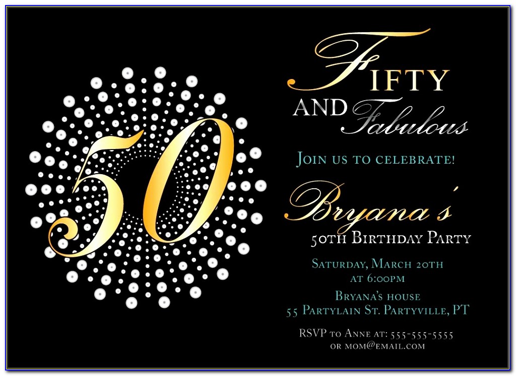 50 Anniversary Invitation Template