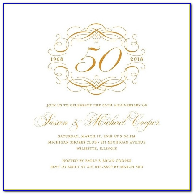 50 Th Wedding Anniversary Invitation Maker