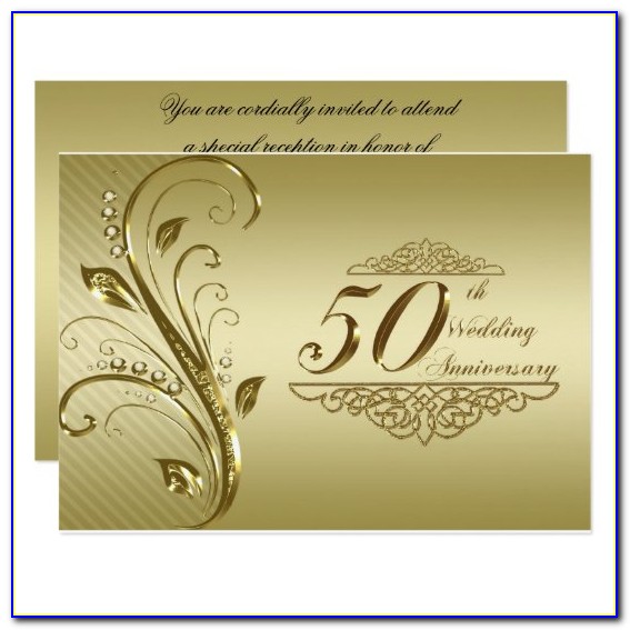 50 Th Wedding Anniversary Invitation Samples