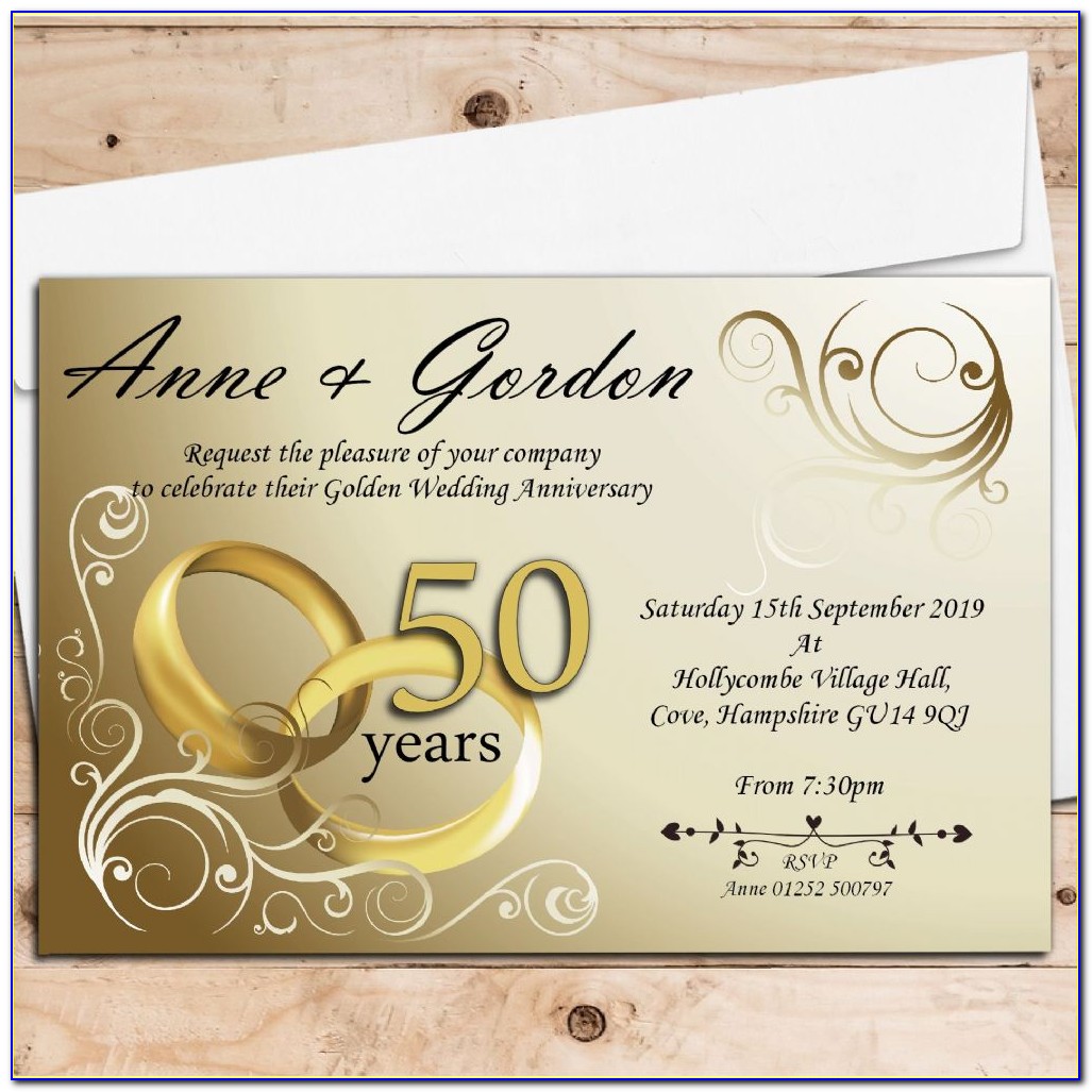 50 Year Anniversary Invitation Design