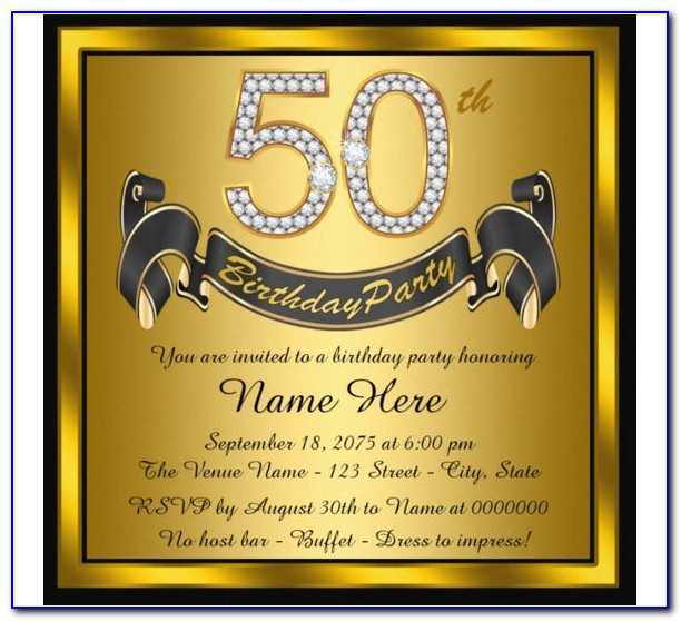 50th Anniversary Invitation Templates