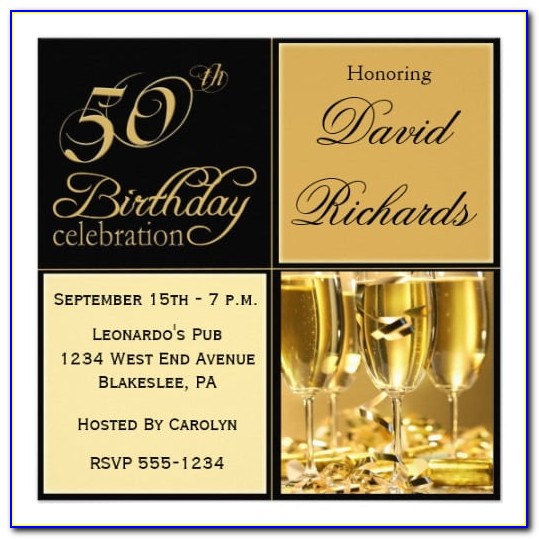 50th Birthday Party Templates Free