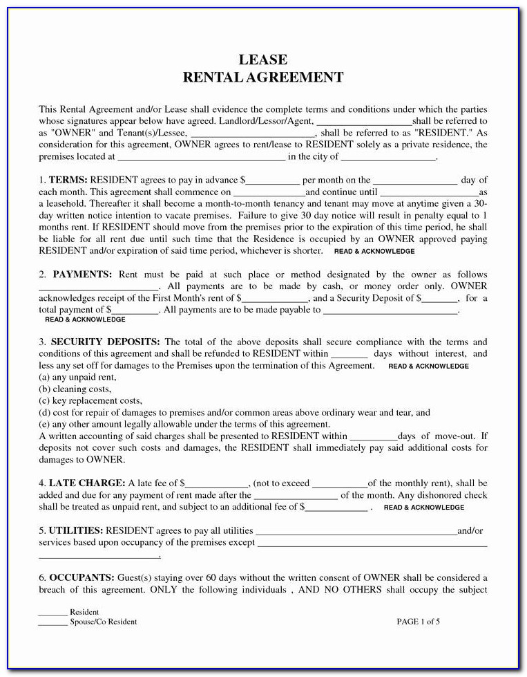 6 Month Tenancy Agreement Template Free