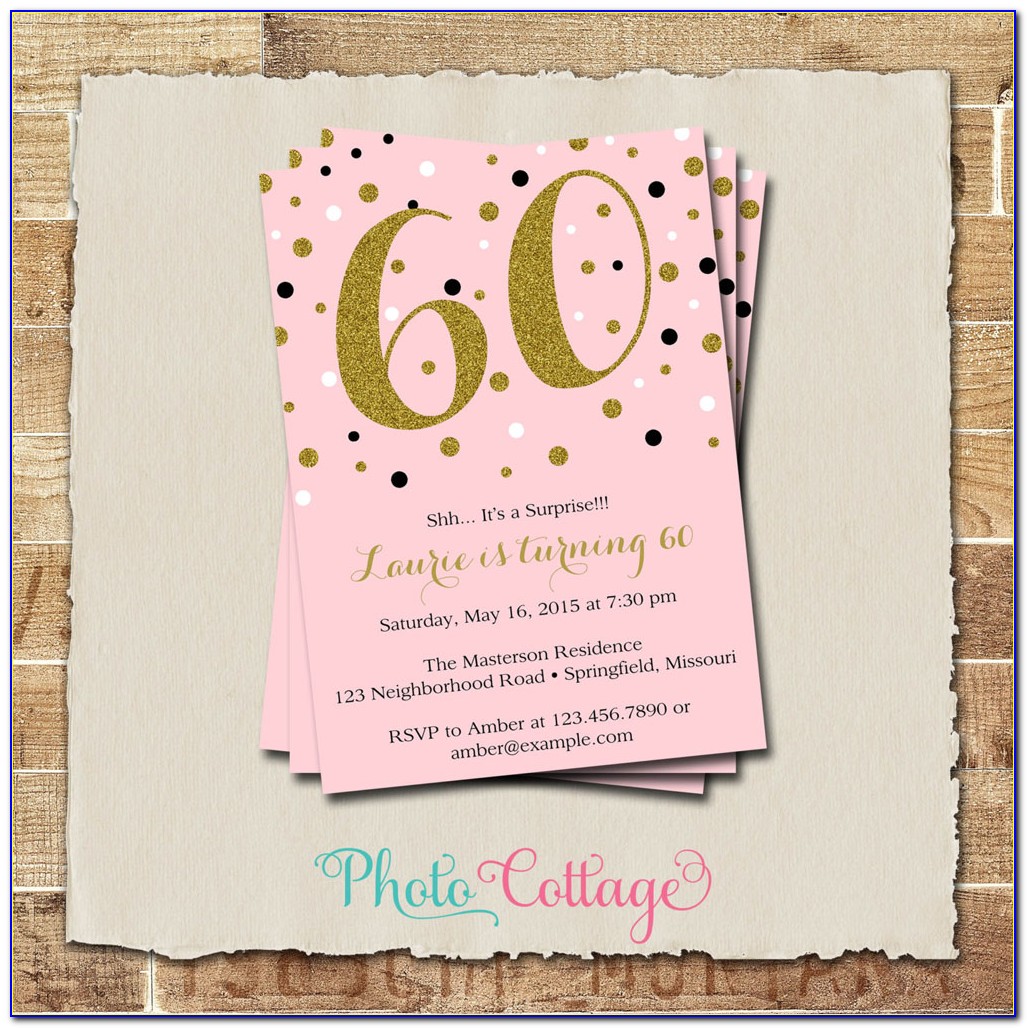 60 Birthday Invitation Templates Free