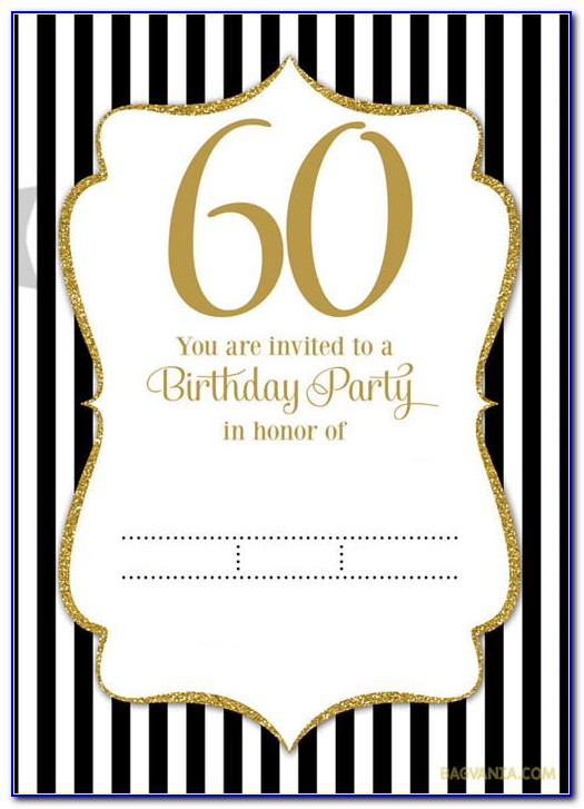 60 Birthday Invitations Templates