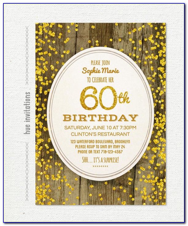 60 Th Birthday Invitation Samples