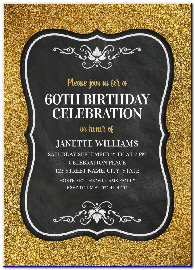 60th Birthday Invitation Samples