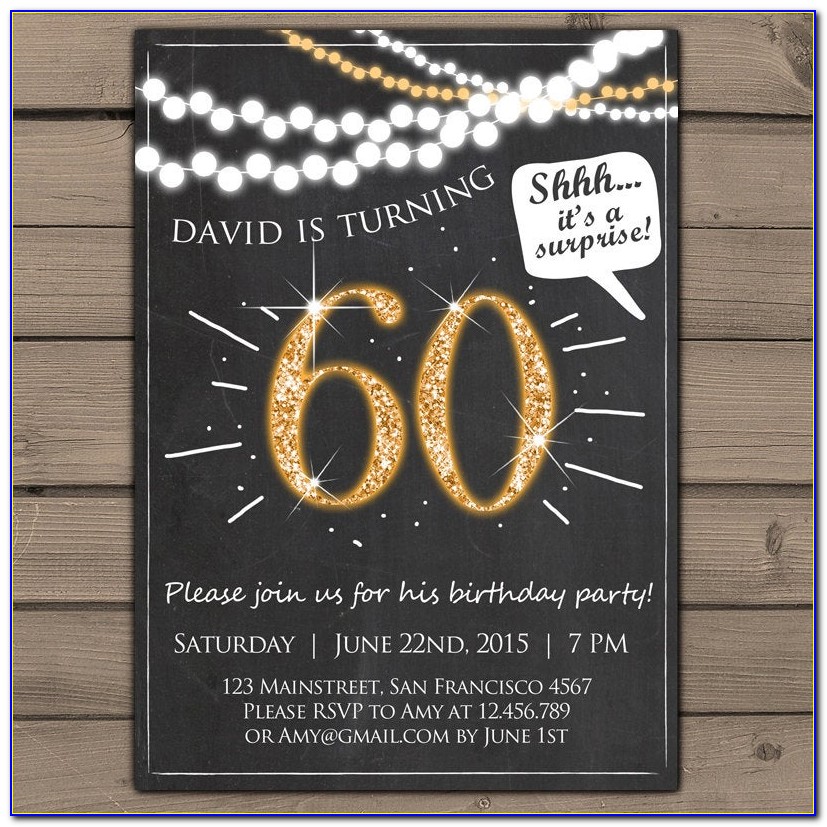 60th Birthday Invitation Template For Word