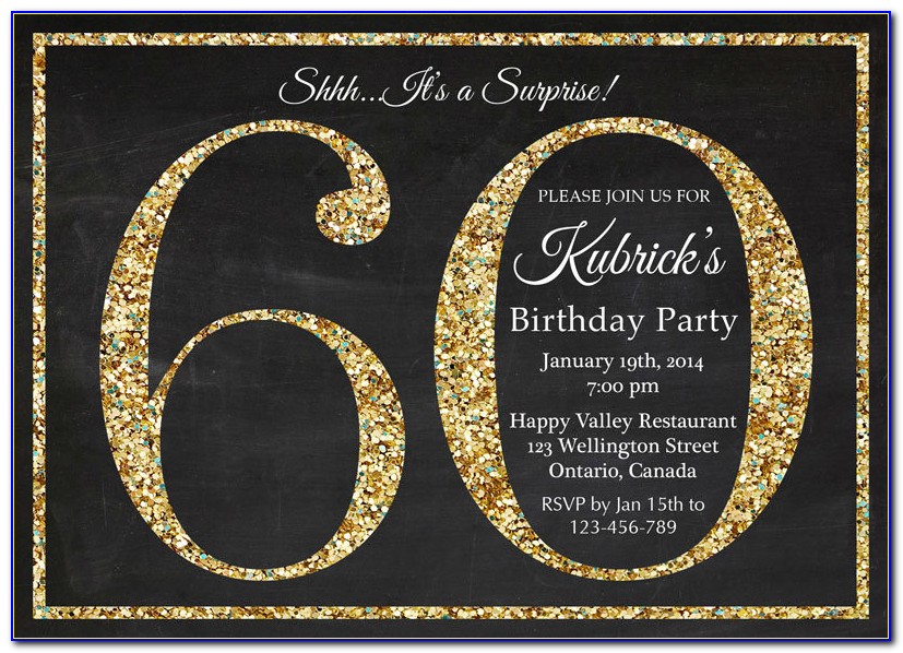 60th Birthday Invitation Templates Free Printable