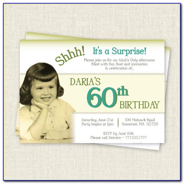 60th Birthday Party Invitation Templates Free
