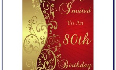 80 Th Birthday Invitation Templates