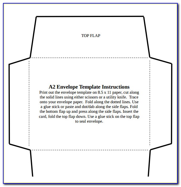 A2 Envelope Size Printing Template
