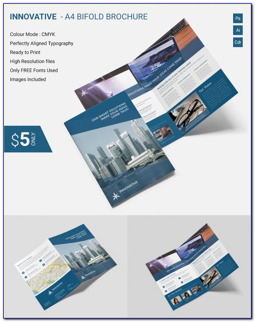 A4 Folded Flyer Template