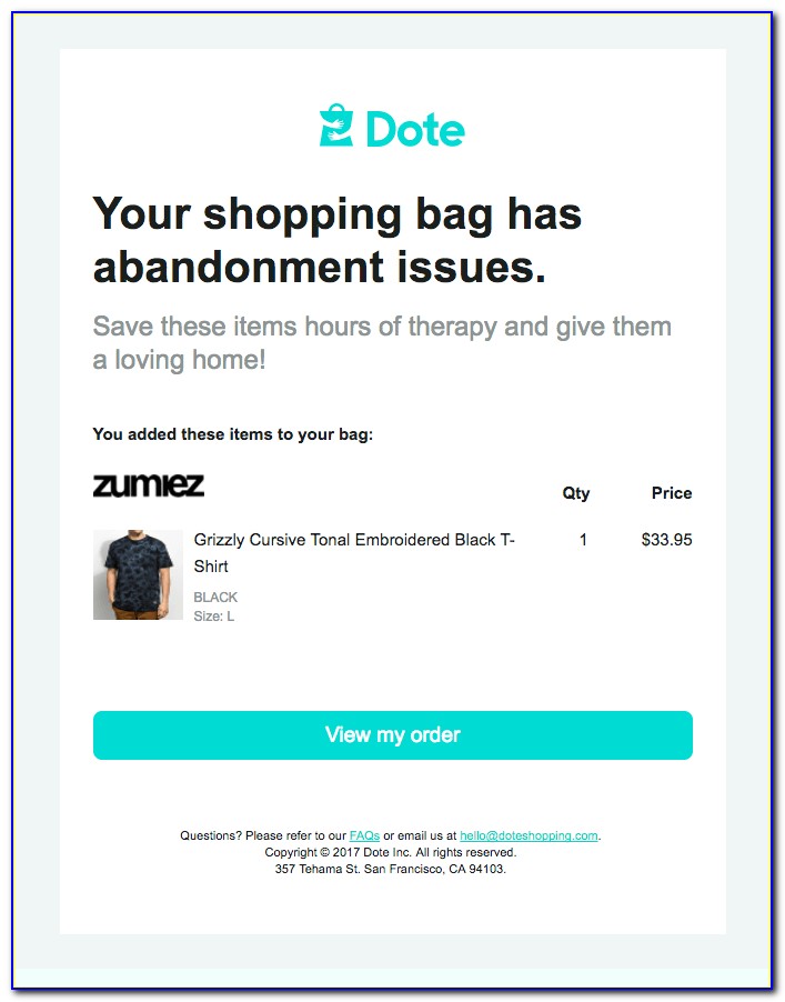 Abandoned Cart Email Template Html Free