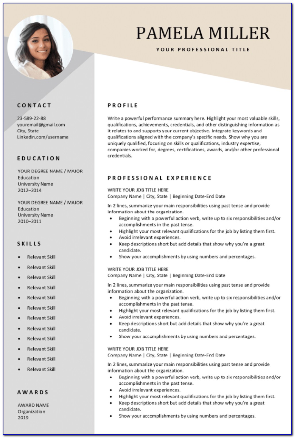 Absolutely Free Printable Resume Templates