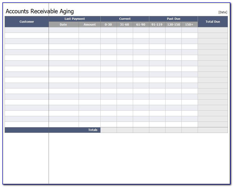 Account Receivable Excel Template
