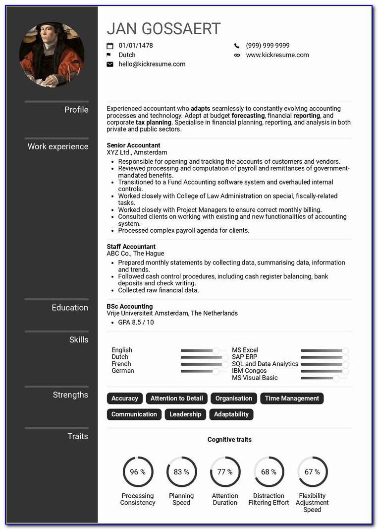Accountant Resume Format Word