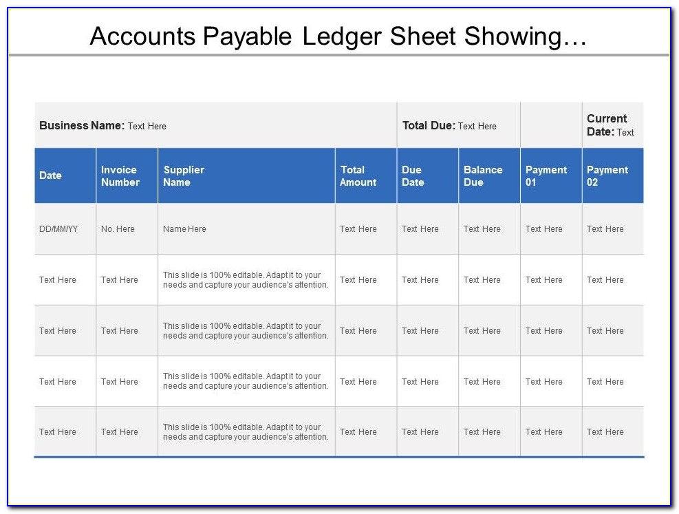 Accounts Payable Ledger Forms