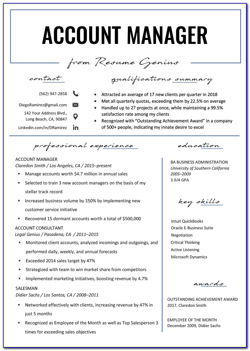 Advertising Account Executive Resume Examples