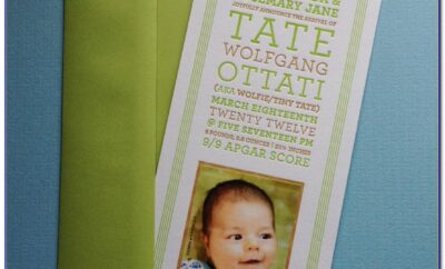Affordable Letterpress Birth Announcements