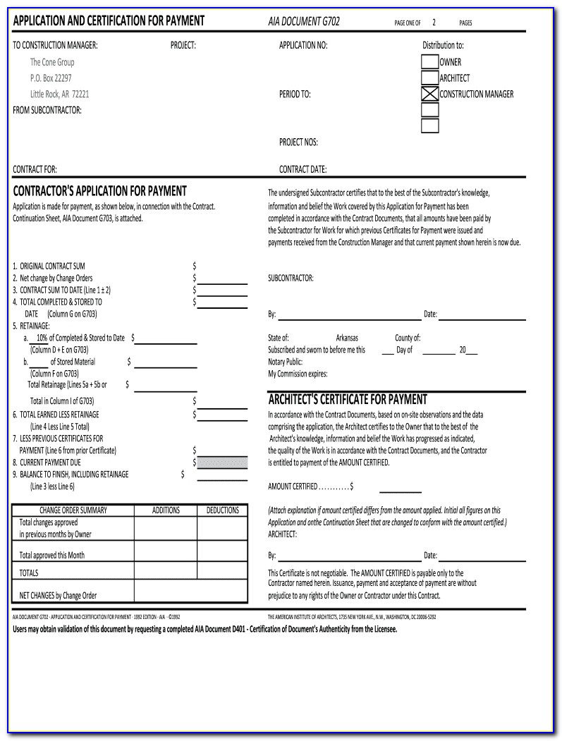 Aia Invoice Form