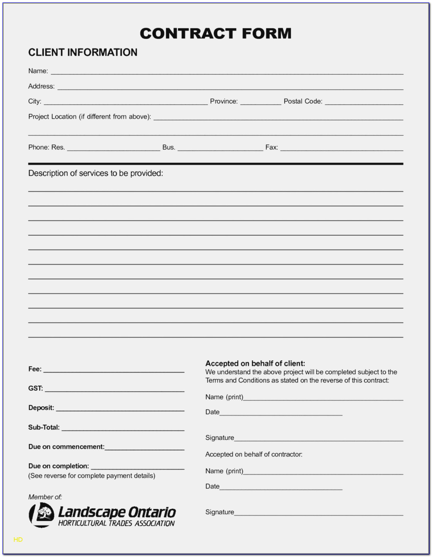 Aia Standard Invoice Form