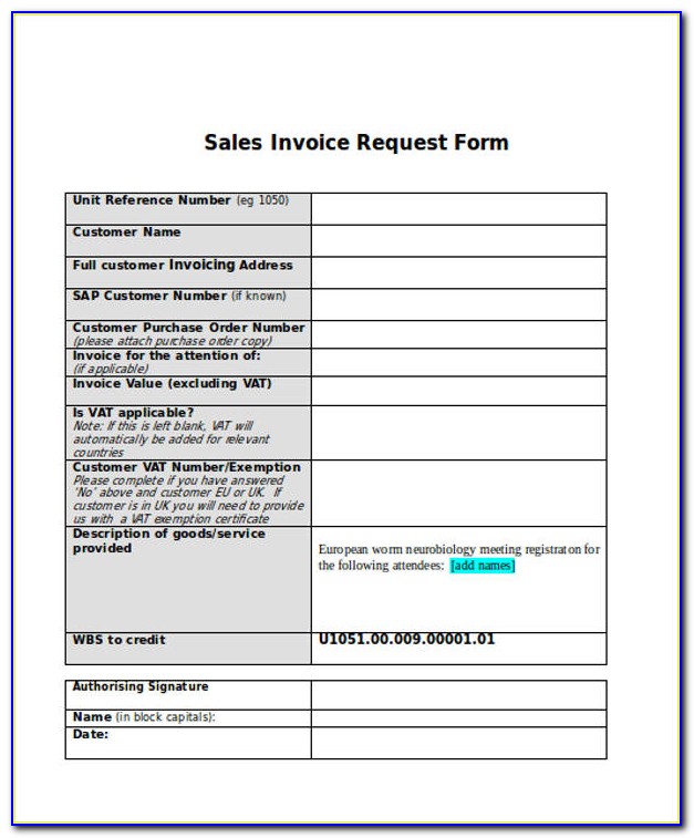 Avis Tax Invoice Request