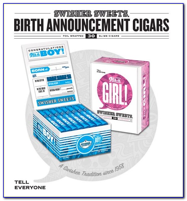 Baby Announcement Bubble Gum Cigars