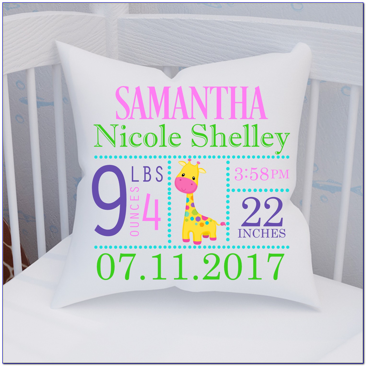 Baby Birth Announcement Canvas