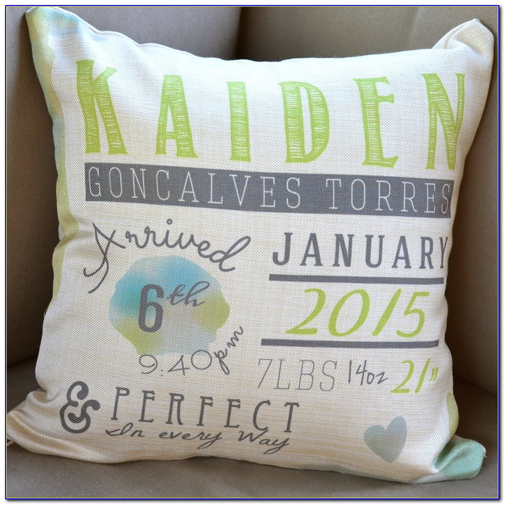 Baby Birth Announcement Pillow