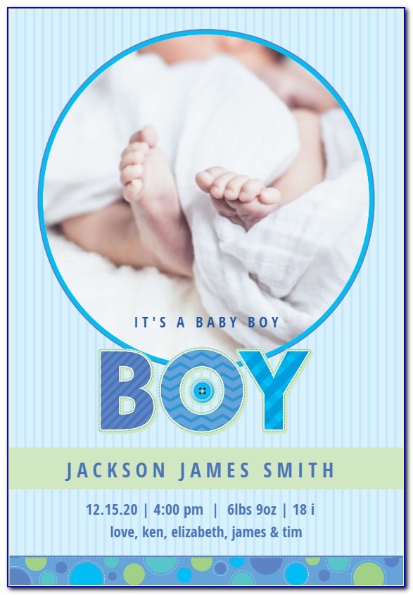 Baby Born Announcement Template