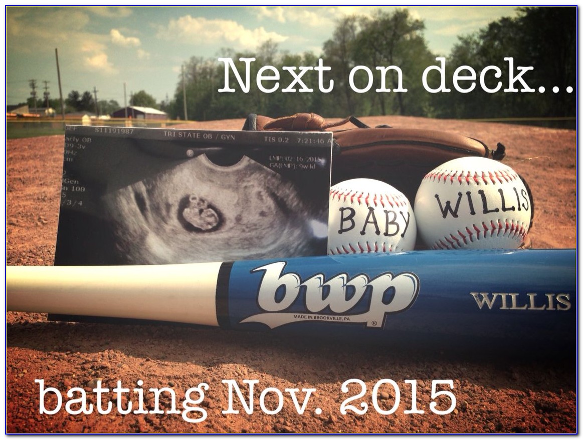 Baseball Themed Pregnancy Announcement