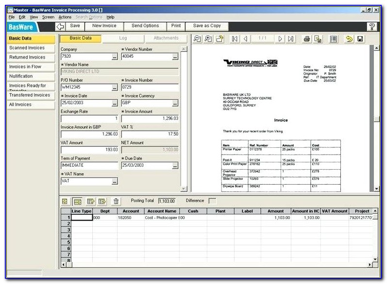 Basware Invoice Processing Monitor
