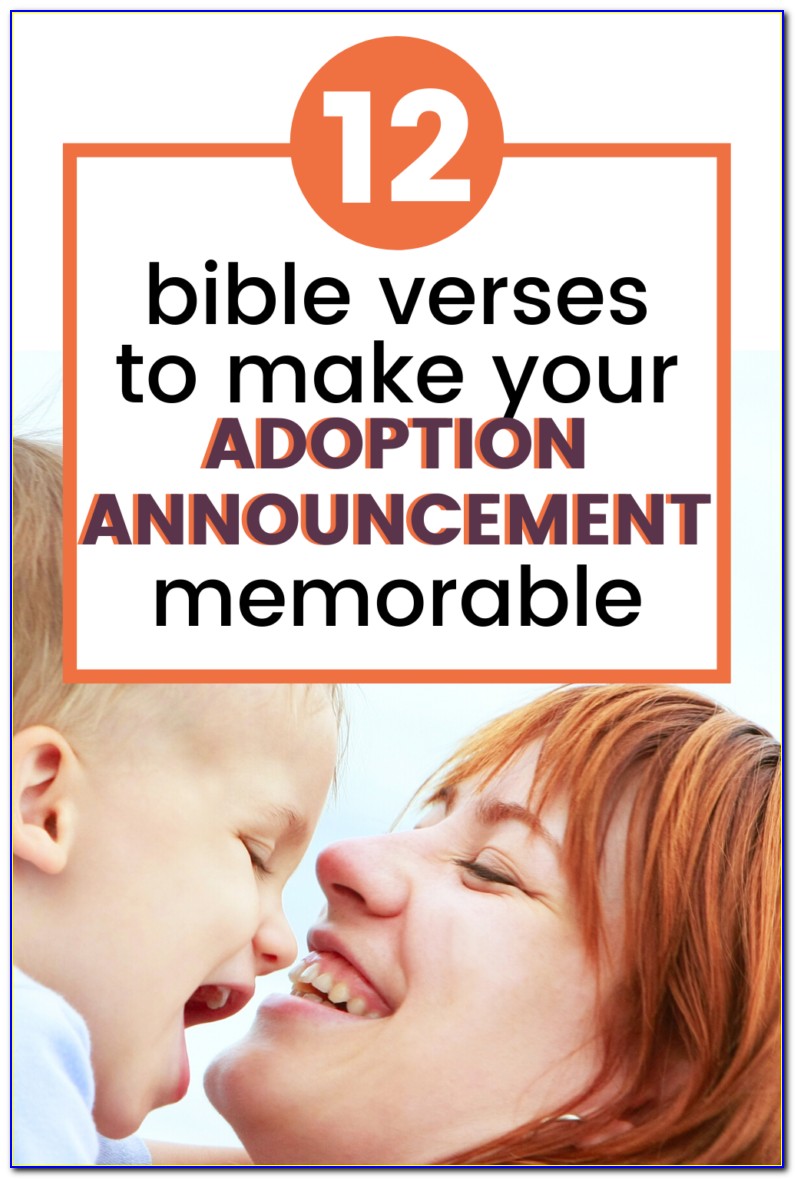 Bible Verse For Adoption Announcement