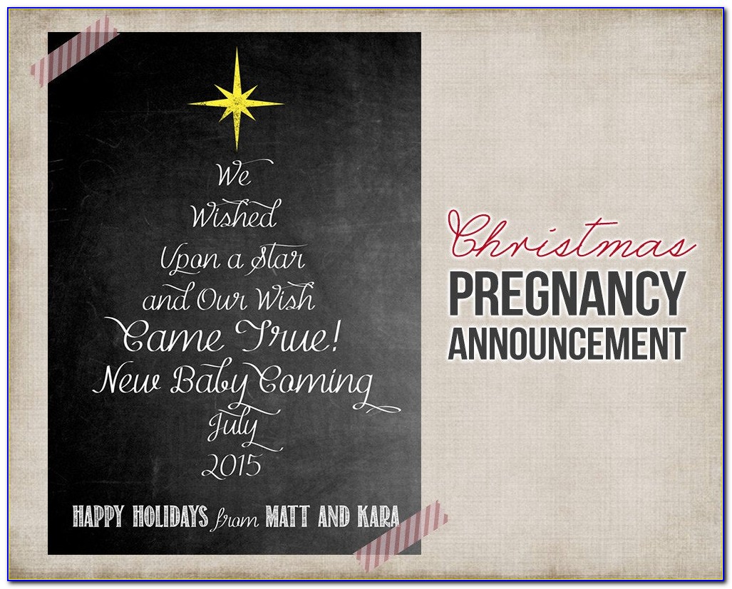 Christmas Pregnancy Announcement Template Free