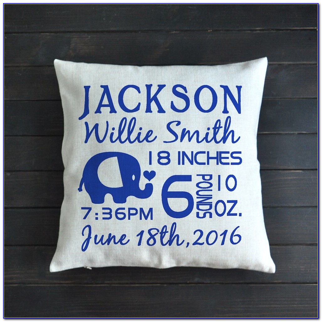 Custom Birth Announcement Pillow