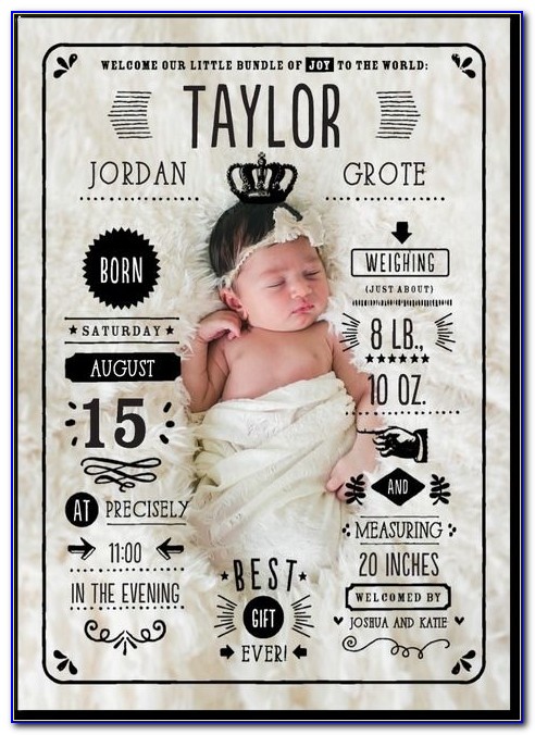 Cute Baby Boy Birth Announcements